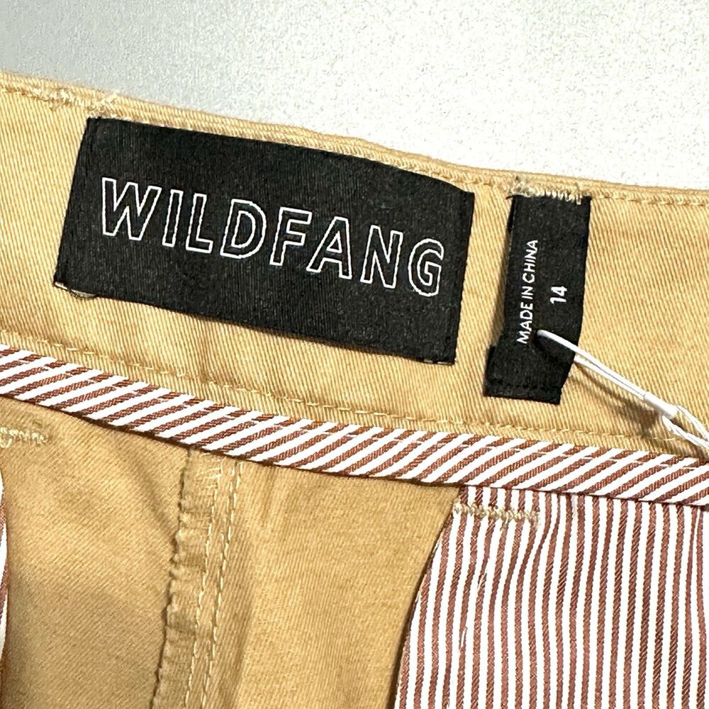 Wildfang Essential Trouser Women’s 14 Camel Tan Chino Straight Leg Pants NWT - Picture 7 of 13